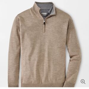 Peter Millar Brown Size XXL Mens Crown Soft Merino Wool Silk Sweater Golf Spring
